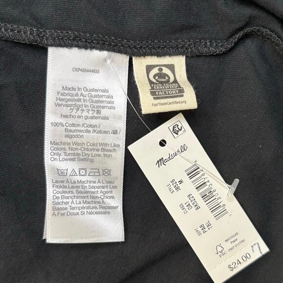 Madewell Northside Vintage Tee Black Cotton Crewneck T-Shirt Size M NWT - Picture 8 of 8